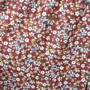 Ditsy Floral Printed Terracotta High Rise Wide Leg Pants sz M